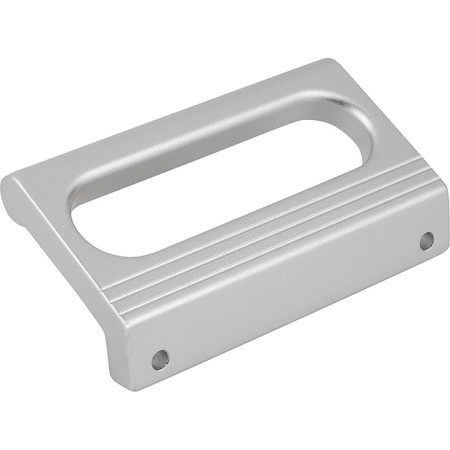 Ledge Handle, Form:B Aluminum, Natural Anodized, A=100, D=5,5